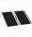 Aluminium Alloy Wheelchair Ramp 61cm x 72cm x 5cm Silver Anti-Slip Surface