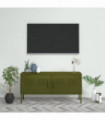 TV Cabinet Olive Green 105x35x50 cm Steel