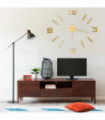 vidaXL 3D Wall Clock Modern Design Gold 100 cm XXL