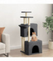 vidaXL Cat Tree with Sisal Scratching Posts Dark Grey 122 cm