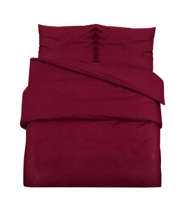 Duvet Cover Set Bordeaux 225x220 cm Light-weight Microfiber