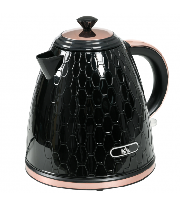 HOMCOM Electric Kettle, Fast Boil, 1.7L, 3kW, Swivel, Auto Shut-off, Black