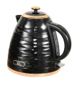 HOMCOM Electric Kettle, Fast Boil, 1.7L, 3kW, Swivel, Black Ripple