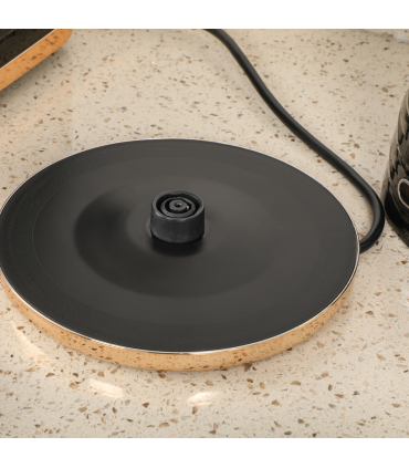 HOMCOM Electric Kettle, Fast Boil, 1.7L, 3kW, Swivel, Black Ripple