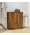 Shoe Cabinet Smoked Oak 59x35x70 cm Engineered Wood