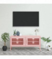 TV Cabinet Pink 105x35x50 cm Steel