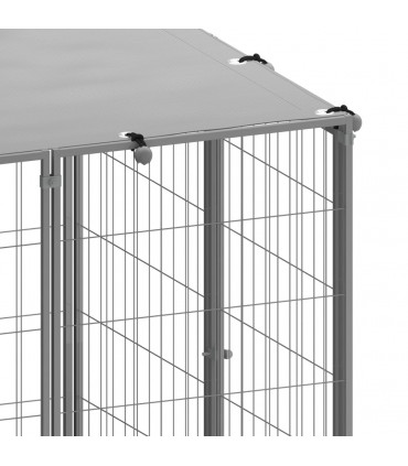 vidaXL Dog Kennel Silver 110x110x110 cm Steel