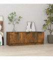 TV Cabinet Smoked Oak 102x35x36.5 cm Engineered Wood