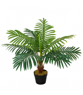 Artificial Palm Tree  8 Leaves with Nursery Pot, Fake Tropical Tree 60cm