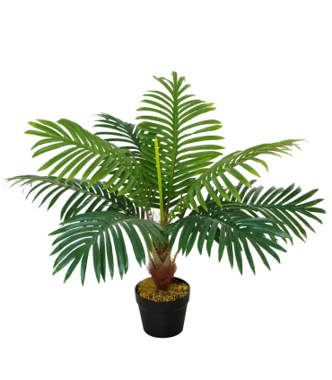 Artificial Palm Tree  8 Leaves with Nursery Pot, Fake Tropical Tree 60cm