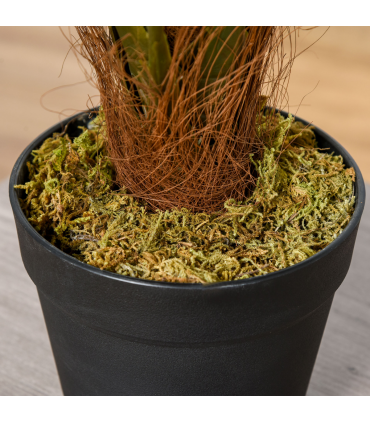 Artificial Palm Tree  8 Leaves with Nursery Pot, Fake Tropical Tree 60cm