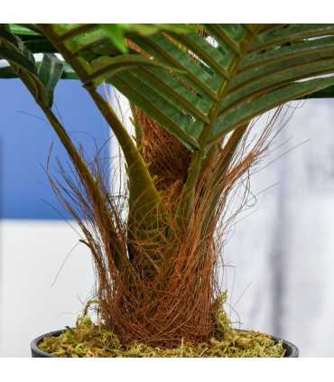 Artificial Palm Tree  8 Leaves with Nursery Pot, Fake Tropical Tree 60cm