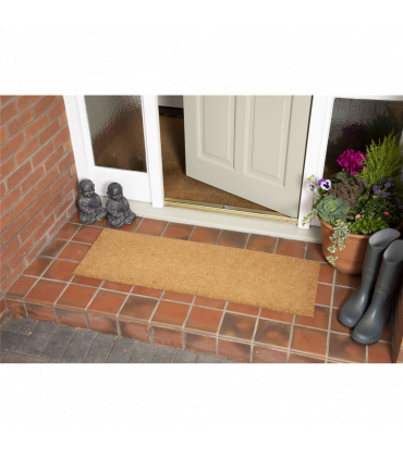 Astley Plain PVC Backed Coir 40x120cm Natural Doormat