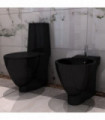 Black Ceramic Toilet & Bidet Set