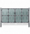 Black Double Door Fence Gate 300 x 225 cm