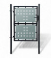 vidaXL Black Single Door Fence Gate 100 x 200 cm