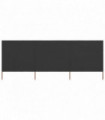 3-panel Wind Screen Fabric 400x80 cm Anthracite