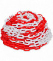 30 m Plastic Warning Chain Red and White