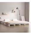 Bed Frame White 120x190 cm Solid Wood Pine 4FT Small Double
