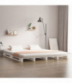 vidaXL Pallet Bed White 140x200 cm Solid Wood Pine