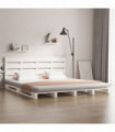 Bed Frame White 180x200 cm Solid Wood Pine 6FT Super King