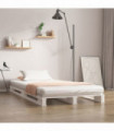 Bed Frame White 90x190 cm Solid Wood Pine 3FT Single