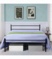 Extra Strong Double Metal Bed Frame In Black - Improved