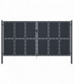 Garden Gate Steel 400x200 cm Anthracite