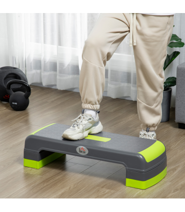 HOMCOM Aerobic Step Three-Level Adjustable Exercise Stepper for Home, Office
