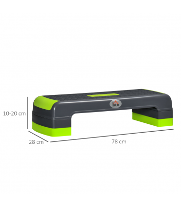 HOMCOM Aerobic Step Three-Level Adjustable Exercise Stepper for Home, Office