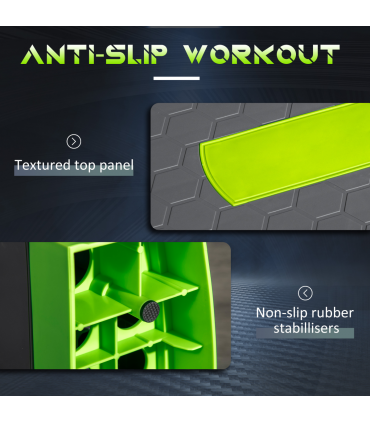 HOMCOM Aerobic Step Three-Level Adjustable Exercise Stepper for Home, Office