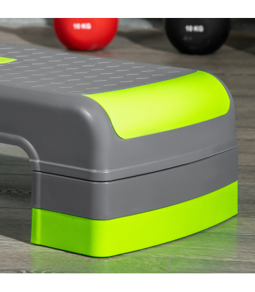 HOMCOM Aerobic Step Three-Level Adjustable Exercise Stepper for Home, Office