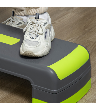 HOMCOM Aerobic Step Three-Level Adjustable Exercise Stepper for Home, Office
