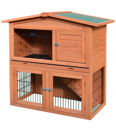 Rabbit Hutch A-Frame Wood Wooden Natural Wood Finish 100.5L x 55W x 101H cm