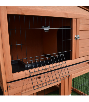 Rabbit Hutch A-Frame Wood Wooden Natural Wood Finish 100.5L x 55W x 101H cm