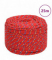 Boat Rope Red 10 mm 25 m Polypropylene