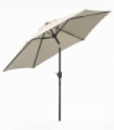 2.7 m Patio Umbrella Sun Shade Tilt Crank Garden Aluminium Frame-Cream White