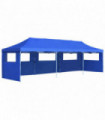 vidaXL Folding Pop-up Party Tent with 5 Sidewalls 3x9 m Blue