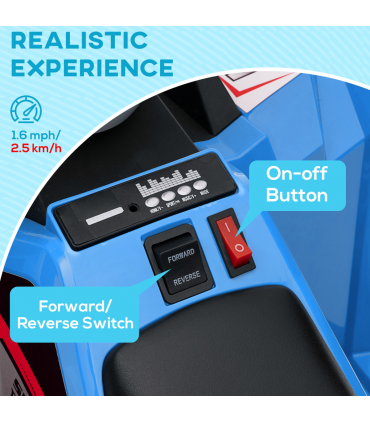 Electric Quadbike Blue PP Metal 48.5H x 70L x 41.5W cm 25kg 6V Kids Ride-On ATV