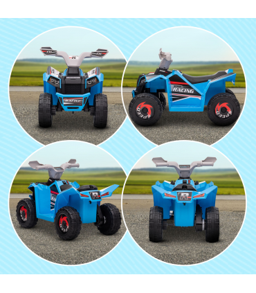 Electric Quadbike Blue PP Metal 48.5H x 70L x 41.5W cm 25kg 6V Kids Ride-On ATV