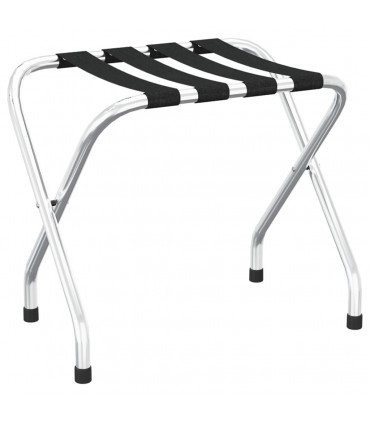 Luggage Rack Black and Silver 56x40x49 cm