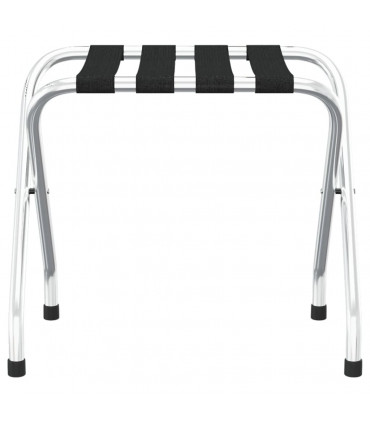 Luggage Rack Black and Silver 56x40x49 cm