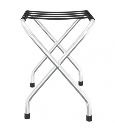 Luggage Rack Black and Silver 56x40x49 cm