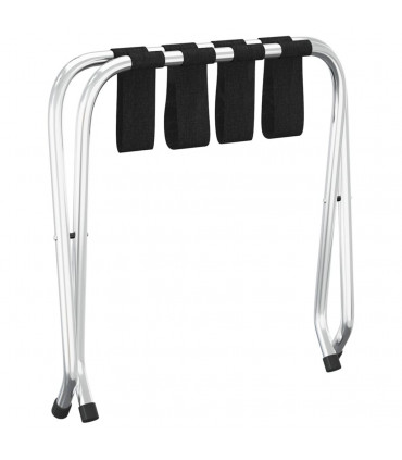 Luggage Rack Black and Silver 56x40x49 cm