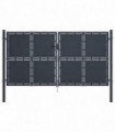 Garden Gate Steel 300x175 cm Anthracite