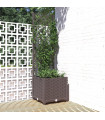 vidaXL Garden Planter with Trellis Brown 40x40x136 cm PP
