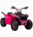 HOMCOM Electric Quad Bike, 6V Kids Ride-On ATV, for Ages 18-36 Months - Pink