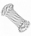 Braided Boat Rope White 3 mmx50 m Polyester