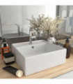 Luxury Basin Overflow Square Matt White 41x41 cm Ceramic