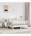vidaXL Bed Frame without Mattress White 120x200 cm Solid Wood Pine